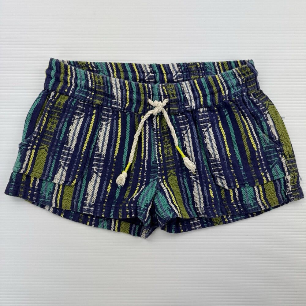 Beach by Exist Shorts Womens M Tribal Stripe Drawstring Beach Boho